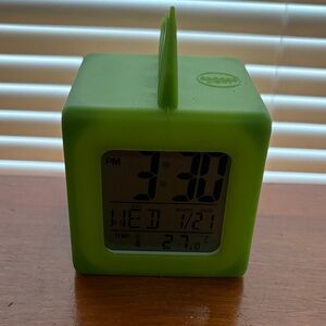 Green Digital Alarm Clock for Kids